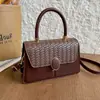 Comercio Exterior Tejido Transfronterizo 2026 Nuevo Estético de Moda Personalidad Simple Patchwork Moda Bolso Cuadrado Pequeño de Hombro Único y de Mano para Mujer