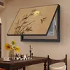 Bambu de Tinta Novo Estilo Chinês Caixa de Distribuição Pintura Decorativa Estética da Dinastia Song Caixa de Medidor de Eletricidade Pintura para Pendurar na Parede Caixa Multimídia Personalizada Cobertura de Parede