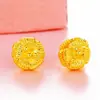 Pendientes de Flor Dorados de Moda para Mujer, Hechos de Cobre Puro con Oro Real de 24 Quilates, Exquisitos Accesorios Florales para Orejas, Popular Accesorio Transfronterizo