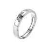 Anillo de Pareja El Principito y la Rosa Anillo Ajustable Casual de Dibujos Animados de Nicho como Regalo de Aniversario para Novio y Novia