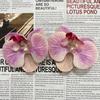 Flor individual de simulación de Phalaenopsis roja de internet peinado Lu Fu regalo de mano caja de dulces 9cm hecho a mano diy accesorios decorativos