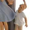 Figura Decorativa Família Resina 15cm x 9cm x 28cm - Wolff
