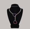 2024 Venta Caliente Transfronteriza Nuevo Amor Collar Geométrico de Acero de Titanio Simple Combinable Calle Collar Fotográfico para Hombres y Mujeres