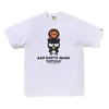 Camiseta de manga corta de la marca japonesa de moda BAPE, peso pesado de verano 240g algodón puro, camuflaje de cabeza de mono, tiburón mono, venta al por mayor transfronteriza
