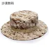 Sombrero redondo de camuflaje de origen transfronterizo para aficionados militares Bennie sombrero de sol de verano sombrero de pitón sombrero de pescador para exteriores oferta