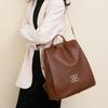 Mochila de Moda para Mujer 2024 Nueva Casual para Exterior Antirrobo Viaje Gran Capacidad Mochila PU Cuero Suave Tejida Mochila Escolar
