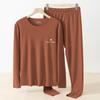 Ropa interior sin costuras de terciopelo de doble cara para hombre, otoño e invierno, resistente al frío, base negra, ropa de otoño, pantalones de otoño, traje cálido de temperatura constante