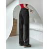 Pantalones Azules Vintage Petite Largos hasta el Suelo Pantalones de Pierna Ancha Estrecha Diseño de Pierna Recta Cintura Alta Vaqueros Finos