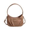 Bolsa de Axila Fu Gani Fashion Feminina 2024 Nova Simples de Tecido Bolsa Dumpling Casual Versátil para Ombro Transversal