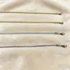 Venta Caliente Transfronteriza Cadena de Perlas Cuadrada Aplanada de Acero Inoxidable 18K Cadena para Joyería DIY Cadena de Collar Cadena para Clavícula Color al Vacío Conservación