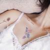 Al por mayor pequeñas pegatinas de tatuaje frescas Corea del Sur tatuaje flores ceja mariposa inglés dibujos animados cara pegatinas de tatuaje 60