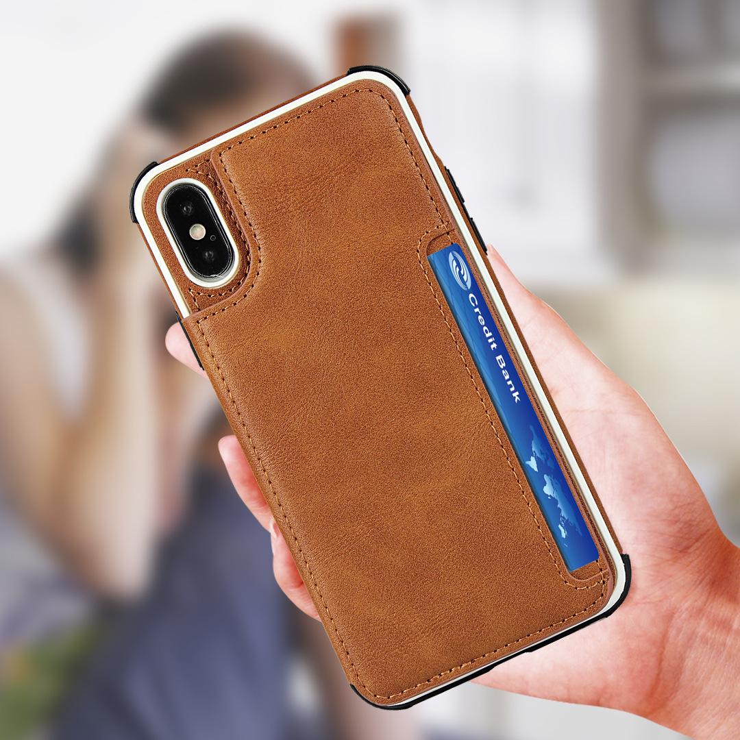 苹果iPhone X/Xs 翻盖插卡手机壳