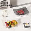 Plato de fruta con textura de glaciar de aspecto alto de estilo europeo para el hogar, mesa de centro de sala de estar de estilo nórdico, almacenamiento de plástico para refrigerios y frutas secas.