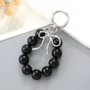 Moda Nuevo Cuentas Plateadas UV Lazo de Cinta Colgante para Bolso Accesorios para Colgar Funda de Teléfono Móvil Llavero Accesorios Colgantes