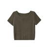EVERTRUE 2024 Verão Estilo Coreano Nova Camiseta Lisa Feminina Solta de Manga Curta Casual com Gola Redonda para 65324