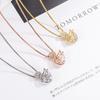 Flash Diamond Swan Colar Feminino Luz Luxo Nicho Design High-grade All-match Pingente Clavícula Chain 2022 Novo Verão