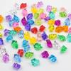 Plástico Cristal Acrílico Cubo de Gelo Cubo de Gelo Decorativo Cascalho Colorido Boneca Máquina de Escavação de Açúcar Gemas Caça ao Tesouro Adereços