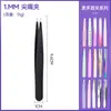 Pinzas para Cejas de Acero Inoxidable Nilan, Herramienta para Depilar Barba, Herramienta de Belleza para Dar Forma a las Cejas de Mujer, Pinzas Anguladas, Pinza para Cejas