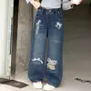 Jeans de Pierna Ancha para Niñas Primavera y Otoño 2026 Estilo Nuevo, Pantalones Casuales Estilo Coreano para Niños Grandes, Pantalones Rectos de Moda Otoño para Niñas