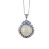 Colgante de plata de ley S925 con forma de jade hetiano, estilo nacional, cloisonné, con doce signos del zodíaco, colgante de plata con forma de la suerte