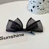 Pinza para el pelo de malla con lazo para mujer, Pinza lateral para flequillo y cabello suelto de verano, Pinza de pico de pato linda, Pinza de celebridad de Internet, Joyería para la cabeza