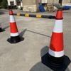 Cadena de Advertencia, Cadena de Cono Vial, Rojo, Blanco, Amarillo, Negro Poste de Advertencia Cadena Protectora, Cadena de Plástico de Aislamiento Vial, Reflectante