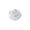 Cuentas espaciadoras de bola hueca de alambre plateado liso enrollado, plata S925, cuentas sueltas irregulares hechas a mano con alambre de plata, accesorios para hacer joyas DIY