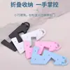 Soporte de teléfono plegable portátil, mini y compacto, se puede colgar con un clip, adecuado para transmisiones en vivo de escritorio y maratones de series