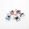 Dos Tipos de Anillos Pequeños de Halloween Transfronterizos, Anillos Coloridos que Brillan en la Oscuridad, Anillos de Araña Insecto Diamantados para Niños, 2-3 cm