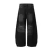 Marca de moda Jiayiku Otoño 2025 Nuevos Pantalones Jeans de Pierna Ancha Sueltos Estilo Retro Americano Scimitar para Hombres y Mujeres