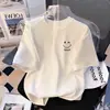 2026 Nuevo Estilo de Verano Camiseta de Manga Corta para Niñas Algodón Puro Tallas Mediana y Grande Diseño Infantil Estilo Coreano de Nicho Top Holgado