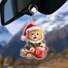 Chaveiro Acrílico de Pequeno Animal de Natal Pingente para Retrovisor de Carro Mochila Pequeno Presente