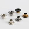 Fabricante Moldeado Negro Mate Plano Doble Capa Hebilla de Aire para Ojales Borde Engrosado Metal de Cobre Espejo Ojales para Zapatos