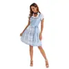 Ropa de sirvienta alemana Oktoberfest talla grande manga corta estampada ropa de cerveza vestido ropa para actuación en escenario en stock