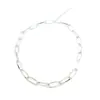 Collar de cadena punk de metal exagerado con joyería transfronteriza europea y americana, cadena de clavícula de una sola capa geométrica simple para mujer