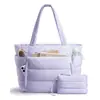 Bolso Tote Grande Transfronterizo para Mujer con Múltiples Compartimentos, Bolso para Viaje, Trabajo y Computadora, Bolso de Mano Ligero Acolchado, Bolso de Hombro