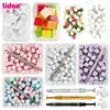 Mini Bloco de Esponja para Nail Art Esponja Puff de 10mm para Contorno de Blush Conjunto de Esponjas Quadradas Pequenas com Clipe de Pegada