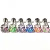Aleación de Titanio F136 Trébol de Cuatro Hojas Zirconia Degradado Brillante G23 Titanio Arete para Hélice Auricular Stud para Labio Joyería para Piercings Corporales Accesorios