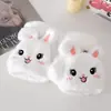 Nuevos Guantes de Invierno Lindos de Dibujos Animados de Conejo con Tapa abatible de Felpa y Medio Dedo Calientes con Forro de Lana y Engrosados para Ciclismo y Protección contra el Frío al por Mayor