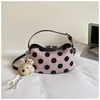 Bolso Único de Lunares para Mujer 2026 Nueva Moda Versátil Cruzado Tipo Dumpling Bolso de Mano Pequeño Exquisito Súper Moderno Bolso Croissant