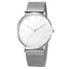 Procesamiento y Personalización del Fabricante de Modelos Populares de Comercio Exterior Reloj de Hombre de Moda Simple Europeo y Americano Reloj de Hombre Correa de Malla Correa de Acero Reloj de Cuarzo