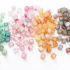 Pacote de Material para Acessórios de Joias, Pulseira, Colar, DIY Feito à Mão, Contas Quadradas Transparentes Acrílicas de Alto Brilho, Duas Cores
