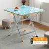Mesa Dobrável Simples Mesa de Jantar para Casa de Aluguel Mesa de Jantar Portátil para Casa Mesa Redonda Barraca Exterior Mesa Quadrada Pequena