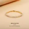 Transmisión en Vivo Exclusiva de Tiktok Pulsera de Cielo Estrellado de Zirconia de Lujo Nicho Europeo y Americano Pulsera de Aleación de Cobre Totalmente Diamantada Celebridad de Internet