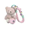 Pingente de Chaveiro de Urso de Pelúcia Desenho Animado Fofo Bicho de Pelúcia Nova Boneca Pingente Decorativo para Bolsa para Meninas