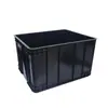 Caja de Plástico Plegable Antiestática, Estilo Industrial Negro, con Separadores, Moldeada por Inyección, Dimensiones 600*500*160, Caja de Logística con Tapa