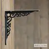 Suporte Triangular de Ferro Fundido Forjado Espesso Vintage Suporte de Prateleira Fixo de Ângulo Reto Montado na Parede Suporte de Prateleira com Suporte de Carga Galhada