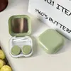 Liquidación de Stock~Estuche para Lentes de Contacto Color Crema, Caja de Cuidado para Lentes de Contacto con Espejo, Estuche Compañero As2552