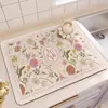 Mantel individual estilo americano, Mantel aislante del calor y absorbente de agua para encimera, Tapete escurridor de tierra de diatomeas para cocina, lavable, no requiere lavado, Posavasos, Protector de encimera