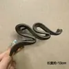 Grampo de cabelo grande elegante estilo coreano com bolinhas delicadas para coques na parte de trás da cabeça, acessório de cabelo elegante em forma de tubarão para meninas